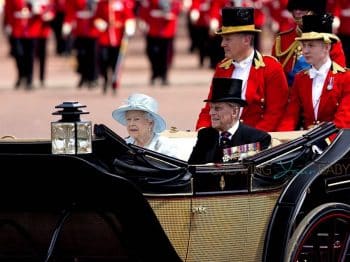 Queen Elizabeth II, Prince Philip, Duke of Edinburgh, trooping the colour 2017