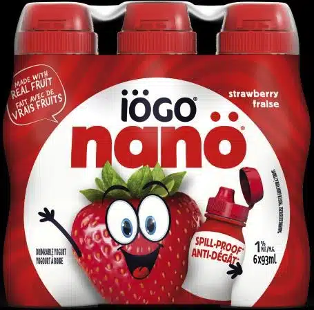 recalled iogo nano Strawberry Drinkable Yogurt