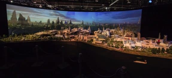 Detailed Model of Star Wars-Themed Lands from D23