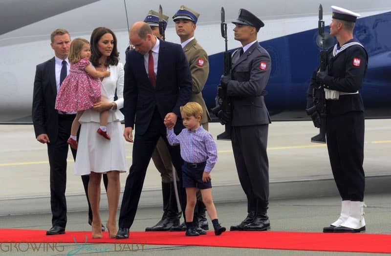 The Duke and Duchess of Cambridge arrive in Poland with kids Princess Charlotte & Prince George