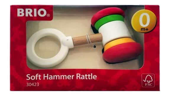 BRIO soft hammer baby rattle in box