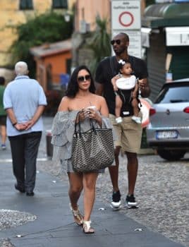 Former NBA superstar Kobe Bryant and wife Vanessa enjoying a vacation with their daughter Bianka in Portofino, Italy