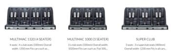 Multimac 3 and 4 seat configurations