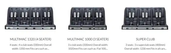 Multimac 3 and 4 seat configurations