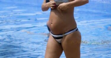 Pregnant Coleen Rooney shows her baby bump during holidays in Mallorca