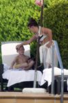 Pregnant Coleen Rooney shows her baby bump during holidays in Mallorca Spain