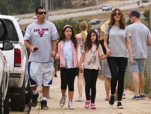 Adam Sandler, Sadie Madison Sandler, Sunny Madeline Sandler, Jackie Sandler at Malibu chili cook-off