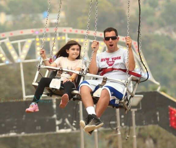 Adam Sandler with daughter Sunny at the malibu cook-off