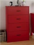 Ameriwood Mainstays chest of drawers in ruby red- 5412317PCOM