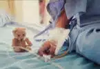 child hospital with teddy bear