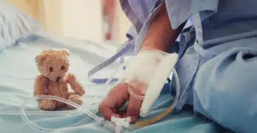 child hospital with teddy bear