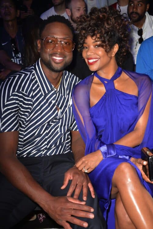 Dwyane Wade and Gabrielle Union attend the Lanvin Menswear Spring:Summer 2018 show as part of Paris Fashion Week.