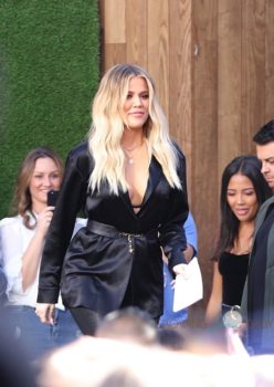 Pregnant Khloe Kardashian seen arriving at Nordstrom for a "Good American" event