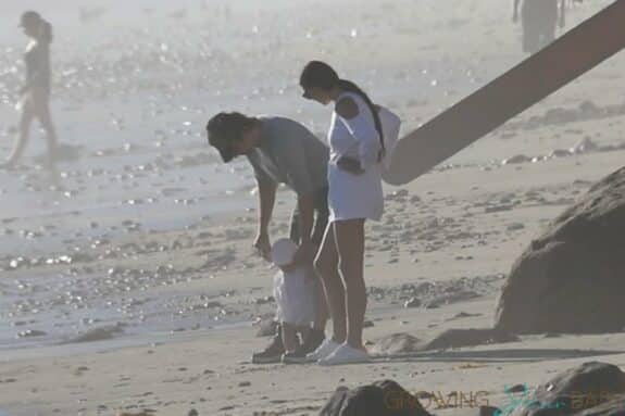 Bradley Cooper and Irina Shayk take baby Lea De Seine to the beach