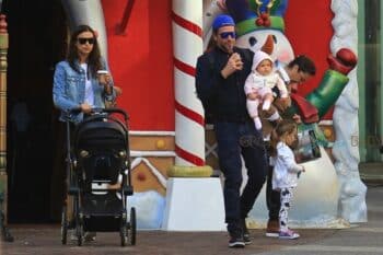 Bradley Cooper and Irina Shayk take their daughter Lea to see Santa Claus