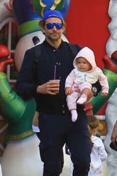 Bradley Cooper and Irina Shayk take their daughter Lea to see Santa Claus in LA