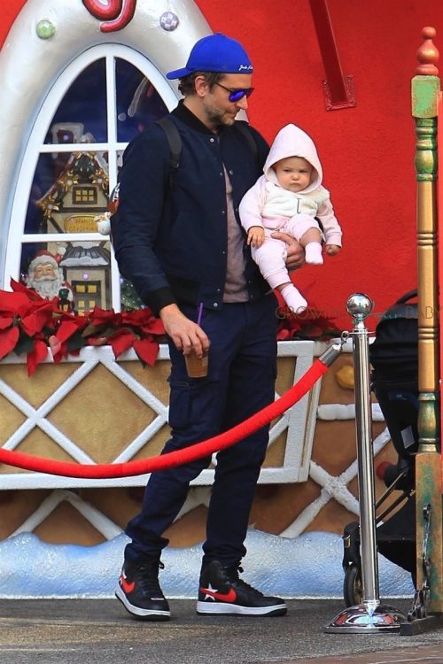 Bradley Cooper and Irina Shayk take their daughter Lea to see Santa Claus in LA