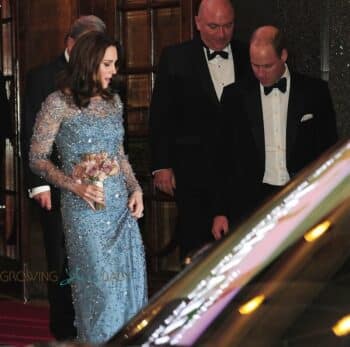 Duke and Duchess of Cambridge leaving Royal Variety Performance