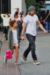 Gabriel Aubry enjoys an afternoon of shopping with daughter Nahla