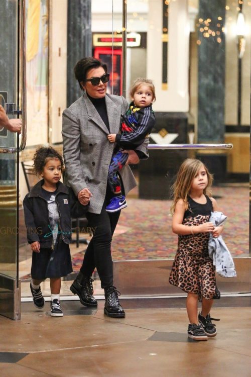 Kris Jenner takes her grandkids to the movies in Calabasas