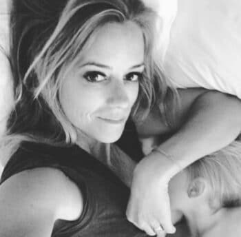 Nicole Curtis with her son