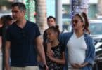 Pregnant Jessica Alba shops on black Friday with husband Cash Warren and their two girls Honor and Haven f