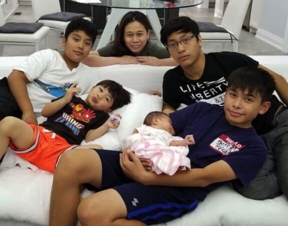 baby Eiko Crisostomo with family