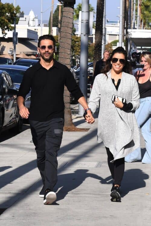 Eva Longoria and Jose Baston are spotted out for lunch at E. Baldi in Beverly Hills