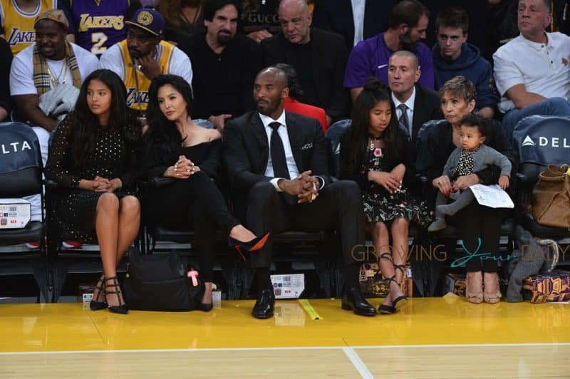 Kobe Bryant Sits Court Side With His Family During The ...