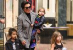 Kris Jenner takes her grandkids to the movies in Calabasas f