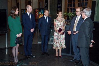 Crown Princess Victoria Prince William, Kate Middleton, Duke and Duchess of Cambridge with Crown Princess Victoria and Prince Daniel visit the Nobel Museum