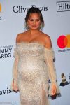 Pregnant Chrissy Teigen attends Clive Davis and Recording Academy Pre-Grammy Gala