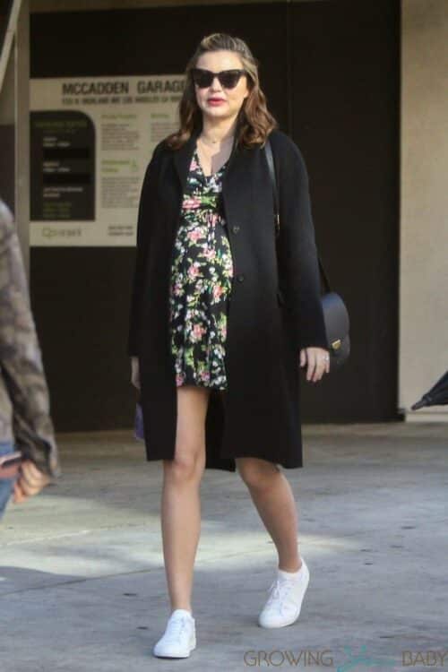 A Very Pregnant Miranda Kerr meets friends for lunch in LA