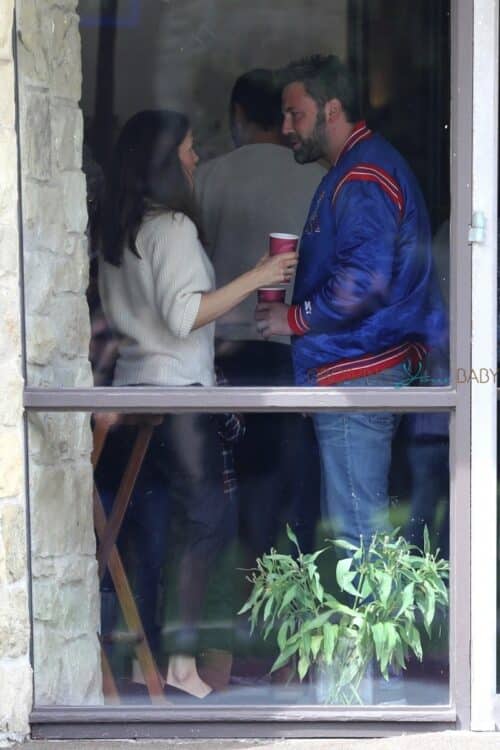 Ben Affleck and Jennifer Garner are photographed chatting after church service