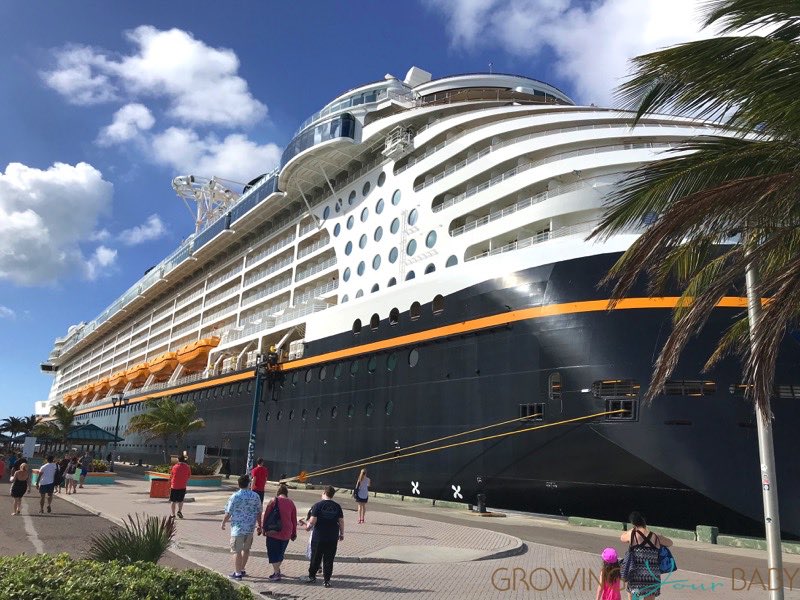 Disney Dream cruise ship docked in Nassau | Growing Your Baby