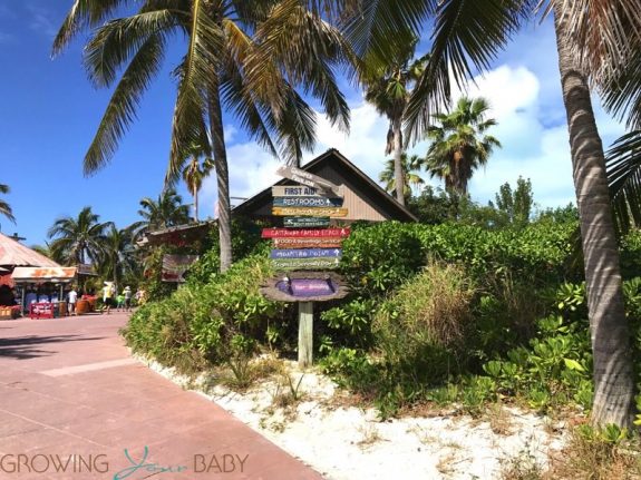 Disney's Private Island Castaway Cay - island signs