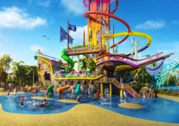 Royal Caribbean's waterslide on private island