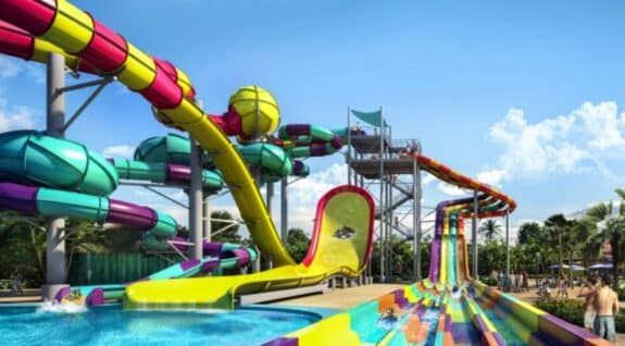 Waterslide on cococay private island