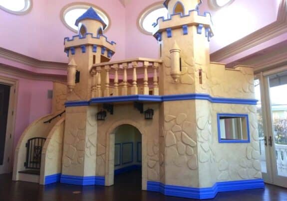 Stellar Woodwerks indoor princess castle playhouse