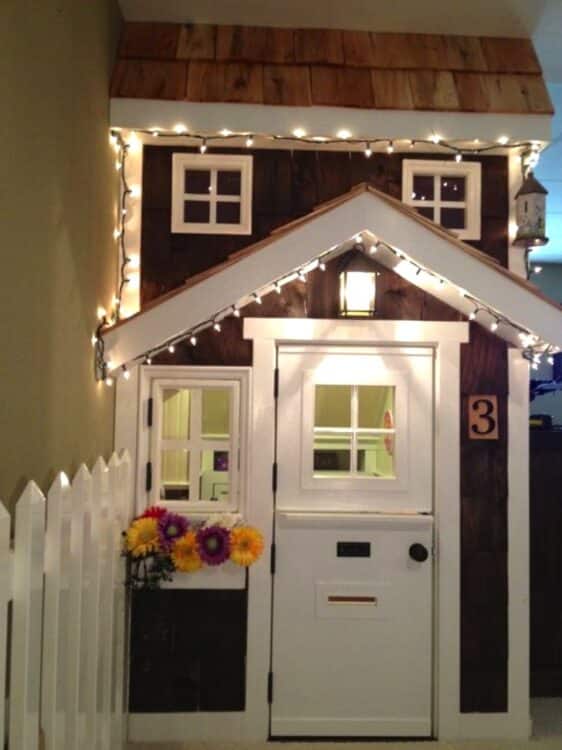 Under the stairs playhouse.