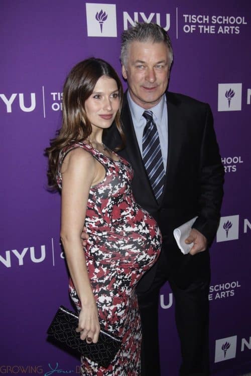 Very pregnant Hilaria and Alec Baldwin at NYU Tisch School of the Arts 2018 Gala
