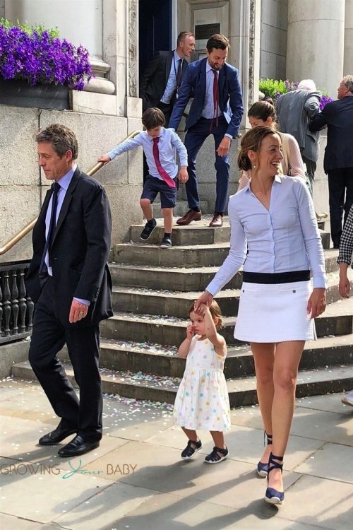 Hugh Grant and Anna Eberstein get married in London