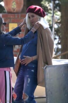 Pregnant Kate Hudson poses for a photo shoot in Malibu California