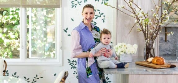 Whitney Port in architectural digest with son Sonny