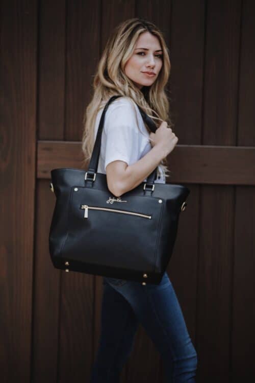 JuJuBe Everyday Tote Noir Vegan Leather diaperbag