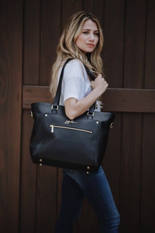 JuJuBe Everyday Tote Noir Vegan Leather diaperbag