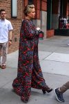 Kate Hudson in maxi dress leaves her hotel in New York