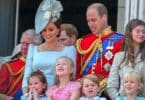 The Duke and Duchess of Cambridge at tropping of the color 2018 with kids George & Charlotte