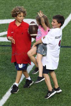 Vivian and Benjamin at dad Tom Brady's Best Buddies Charity Event