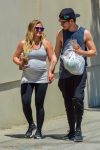 Hilary Duff and Matthew Koma browse the Farmer's Market in Studio City